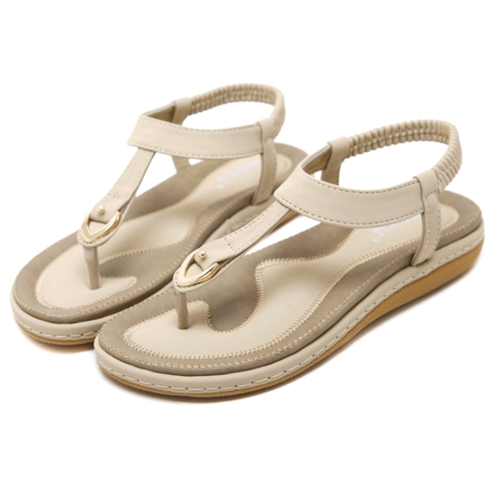 Meeshine Women's T-Strap Flat Sandals Comfort 8.5